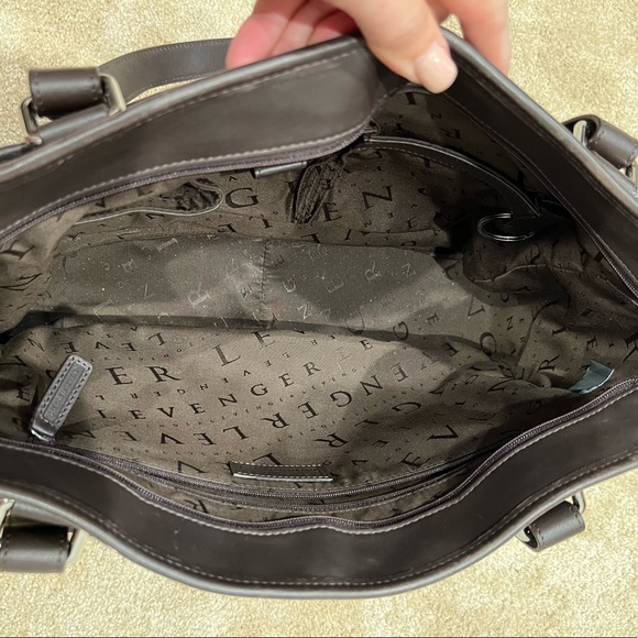 Espresso brown vintage Levenger shoulder bag - Picture 4 of 11